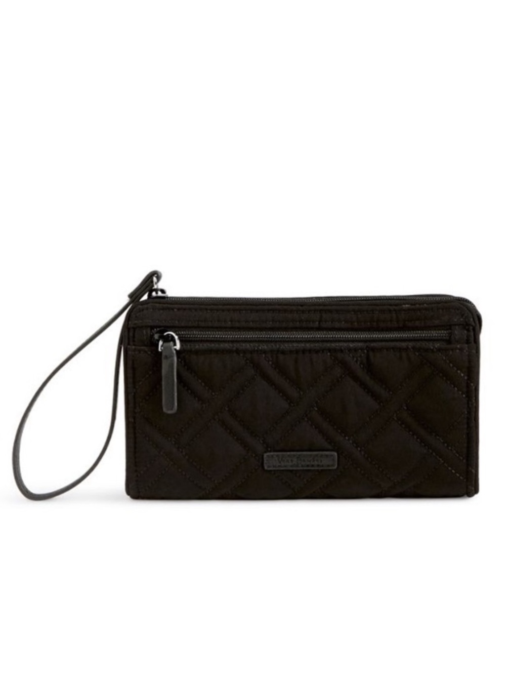 Vera Bradley RFID Front Zip Wristlet-Classic Black